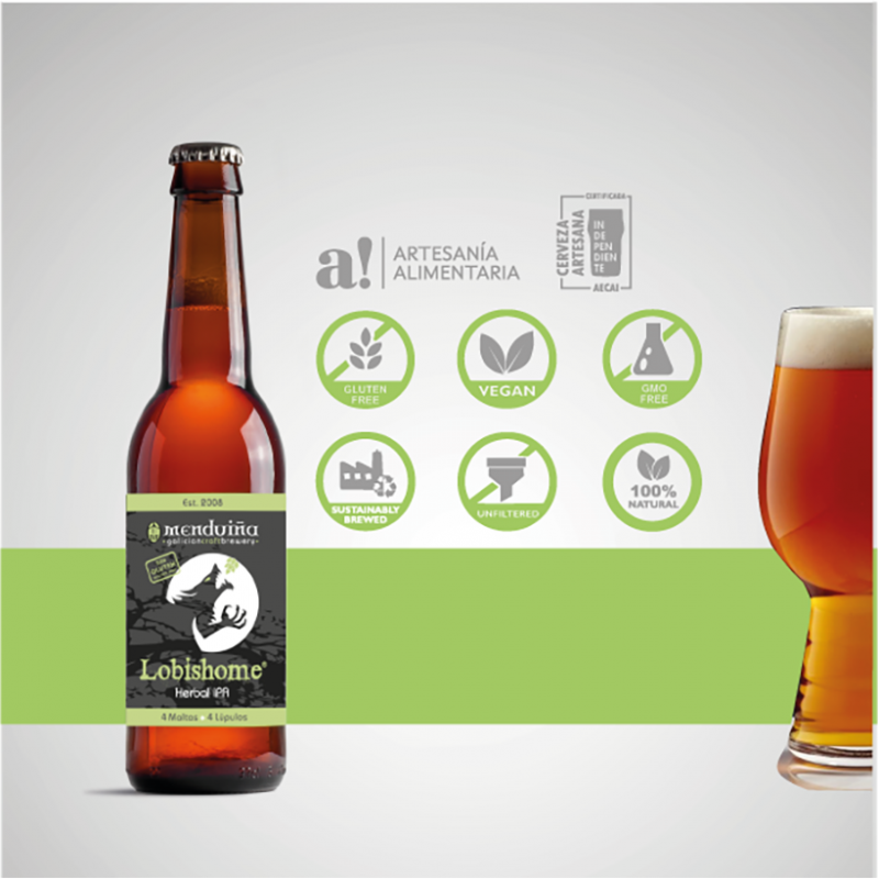 Lobishome - Cerveza India Pale Ale Menduiña